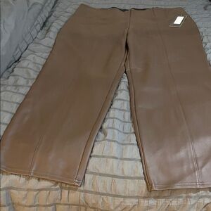 Investments Brown leather Pants